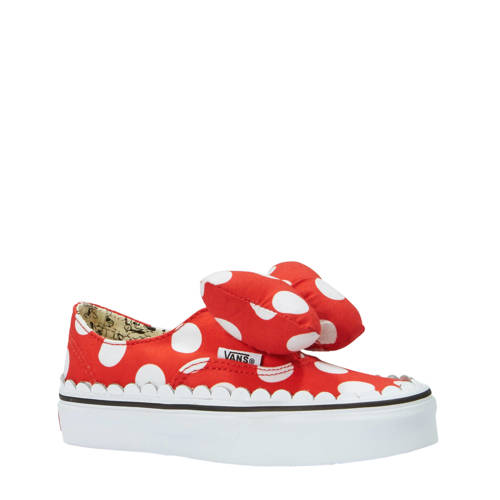 Vans Authentic Gore Minnie Mouse Slip On Rood vans kopen in de aanbieding