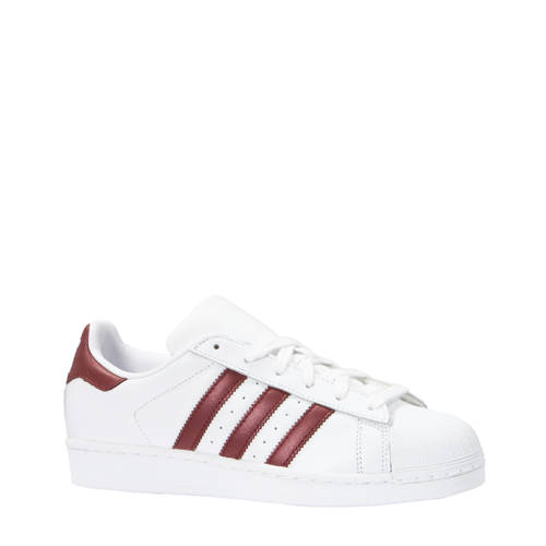 Adidas Originals Superstar Sneakers Witbordeauxrood adidas kopen in de aanbieding