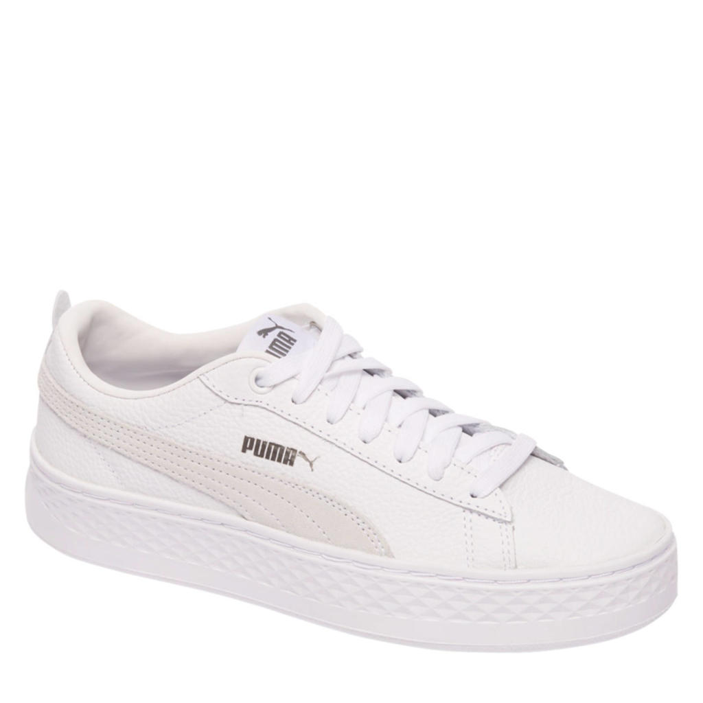 Puma Smash Platform sneakers wit