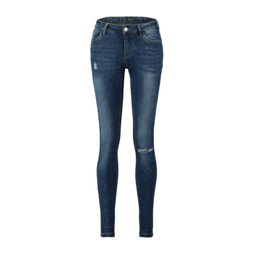 Coolcat Skinny Jeans Met Destroyed Detail Blauw coolcat kopen in de aanbieding
