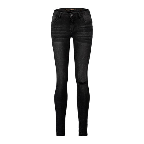 Coolcat Skinny Jeans Met Destroyed Detail Zwart coolcat kopen in de aanbieding