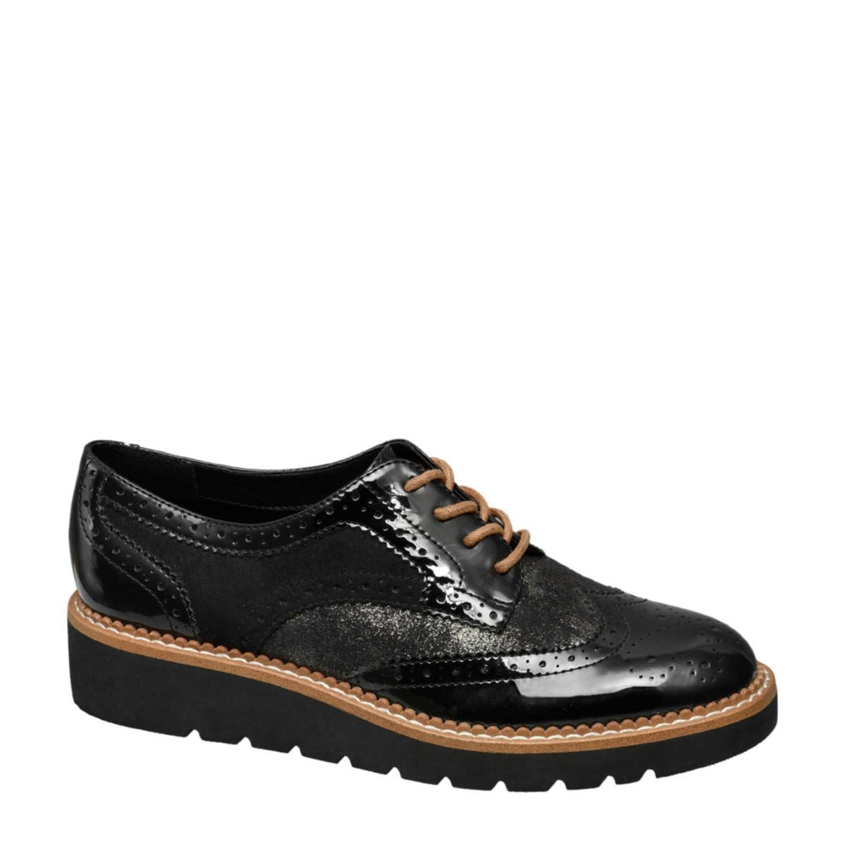 Graceland brogue veterschoenen zwart wehkamp