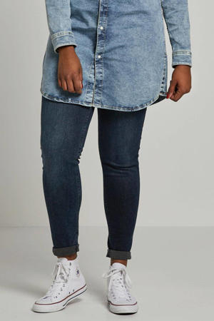 slim fit jeans Betty met wol blauw denim
