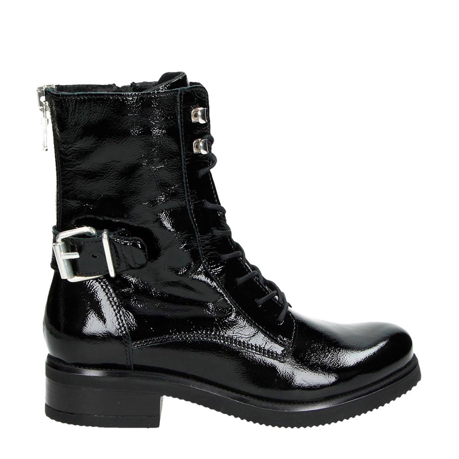 Nelson lak bikerboots zwart | wehkamp Nelson lak bikerboots zwart | wehkamp