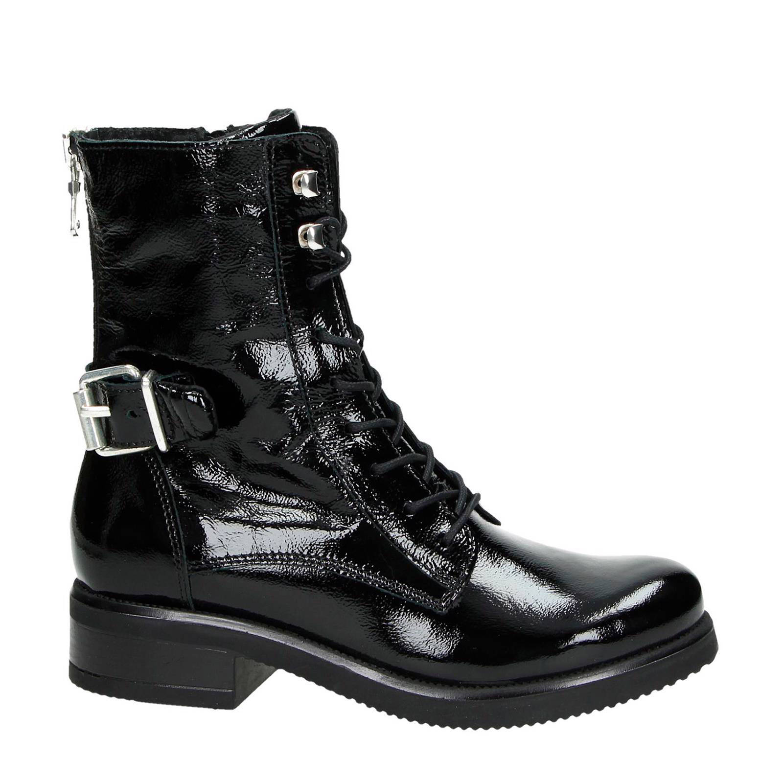 Nelson lak bikerboots zwart | wehkamp Nelson lak bikerboots zwart | wehkamp