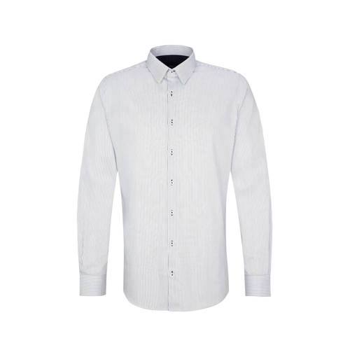Soliver Black Label Gestreept Slim Fit Overhemd Blauw soliver black label kopen in de aanbieding