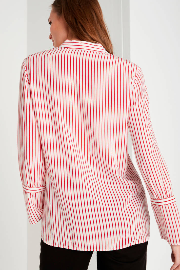 blouse identity gestreepte rood casual comma wxv7n