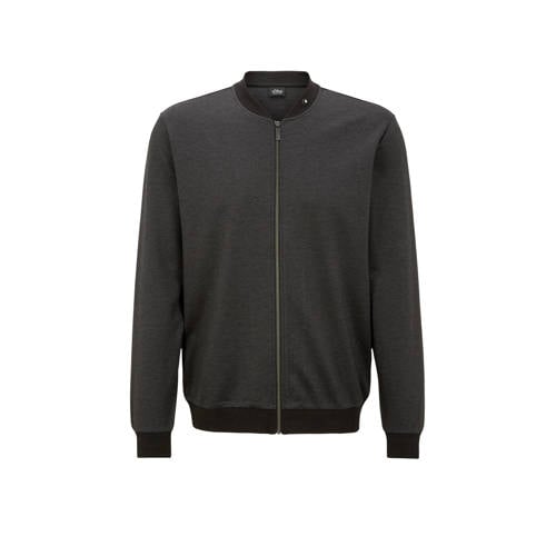 Soliver Black Label Sweatvest Antraciet soliver black label kopen in de aanbieding