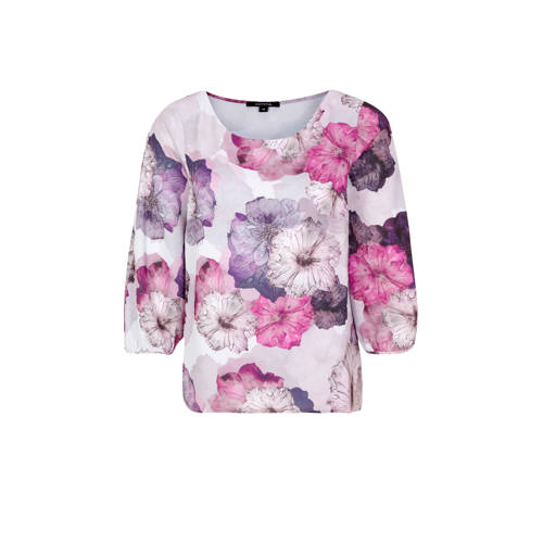 Comma Gebloemde Top Roze comma kopen in de aanbieding