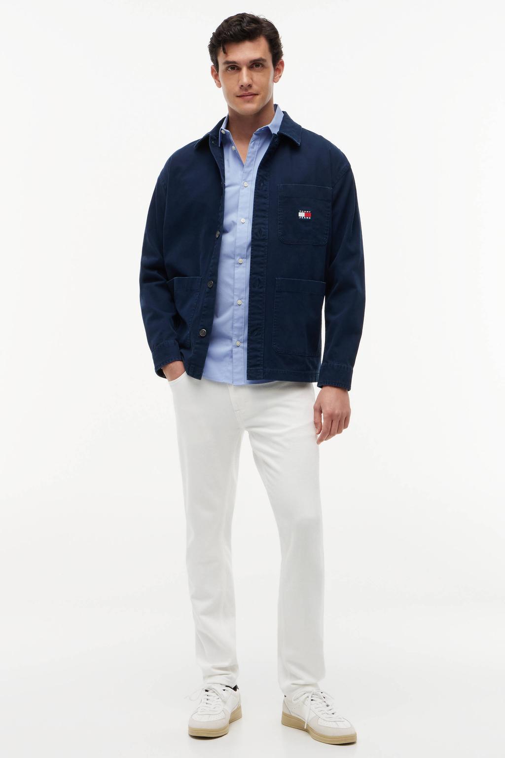 Tommy Jeans slim fit overhemd lavender lustre