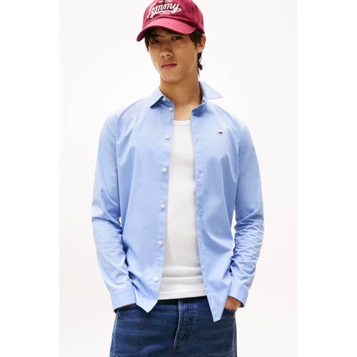 Tommy Jeans slim fit overhemd lavender lustre afbeelding