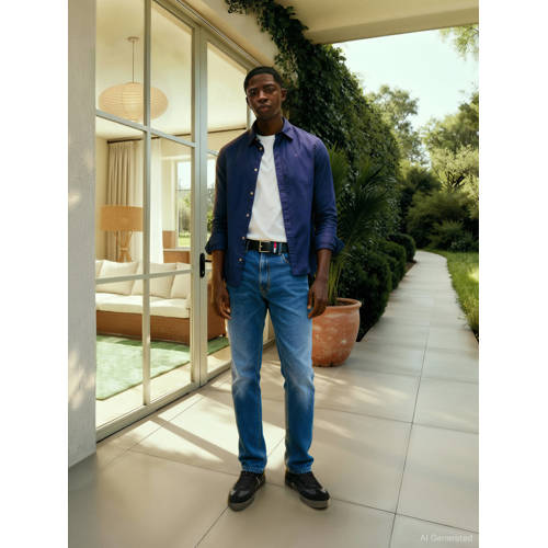 Tommy Jeans slim fit overhemd black iris afbeelding