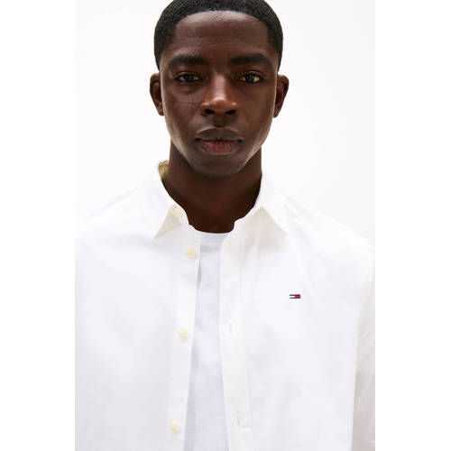 Tommy Jeans slim fit overhemd classic white afbeelding
