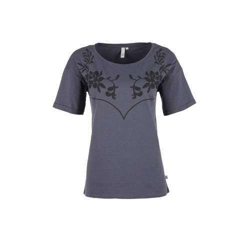 Qs Designed By T Shirt Met Printopdruk Grijs qs designed by kopen in de aanbieding