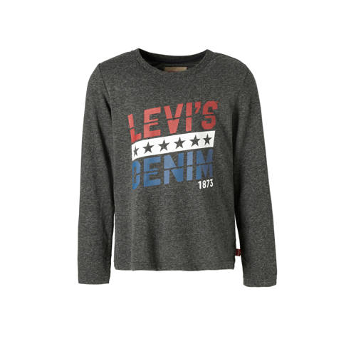 Levis Longsleeve Met Logo Grijs levis kopen in de aanbieding