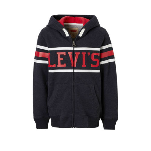 Levis Sweatvest Met Logo Blauw levis kopen in de aanbieding