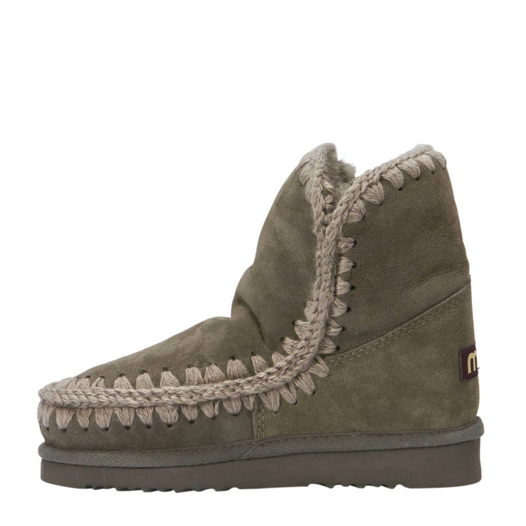 Grijs Suède Mou Mou Gevoerde Gevoerde Grijs Enkelboots Enkelboots Suède zd7Hzwqtx