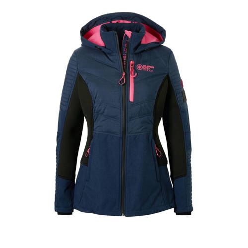 Superdry Sport Ski Jack Softshell Donkerblauw superdry kopen in de aanbieding