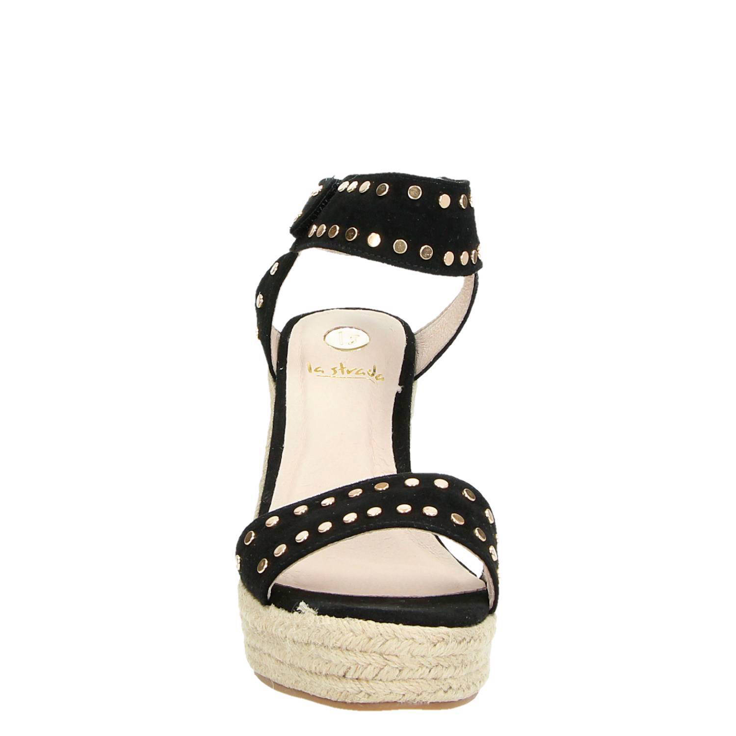 La Strada espadrilles met studs zwart | wehkamp