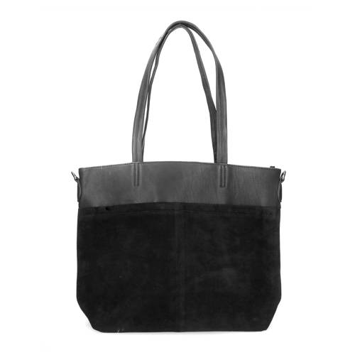 Manfield Suede Shopper Zwart manfield kopen in de aanbieding Manfield Suede Shopper Zwart manfield kopen in de aanbieding