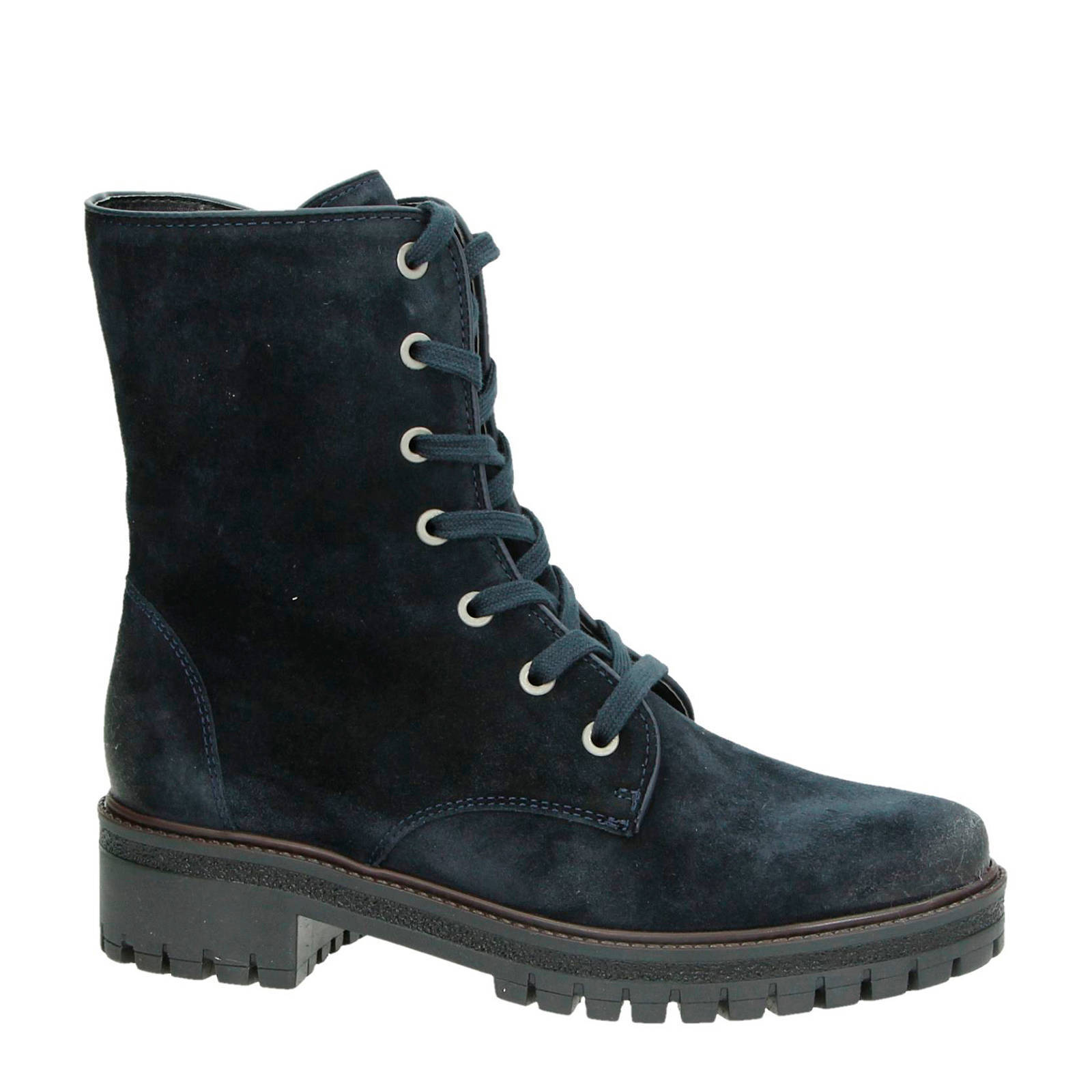 Ara suède veterboots donkerblauw | wehkamp