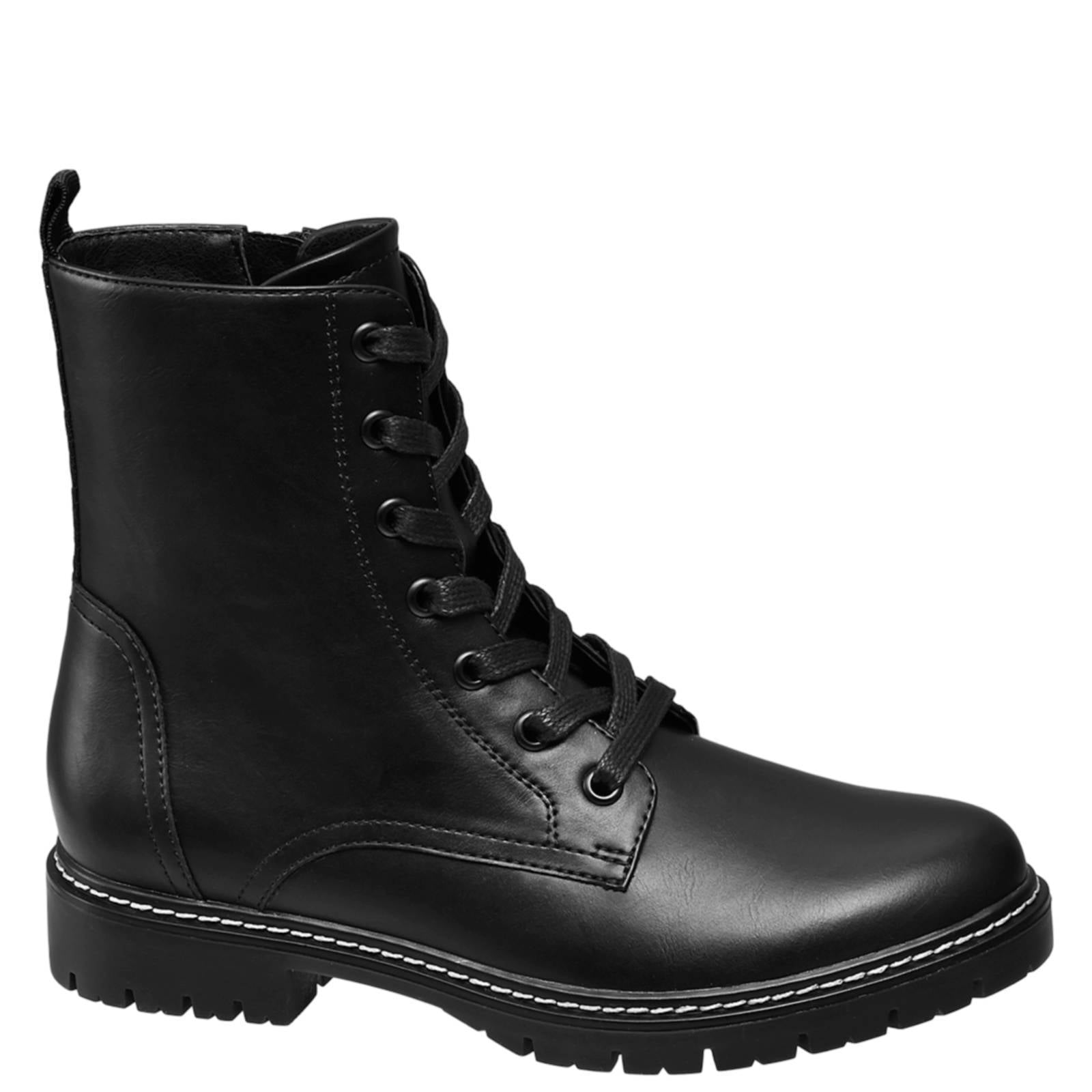 vanHaren Graceland veterboots zwart | wehkamp