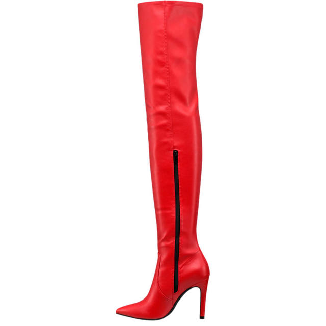 gewicht Ademen inhoud vanHaren Graceland overknee laarzen rood | wehkamp