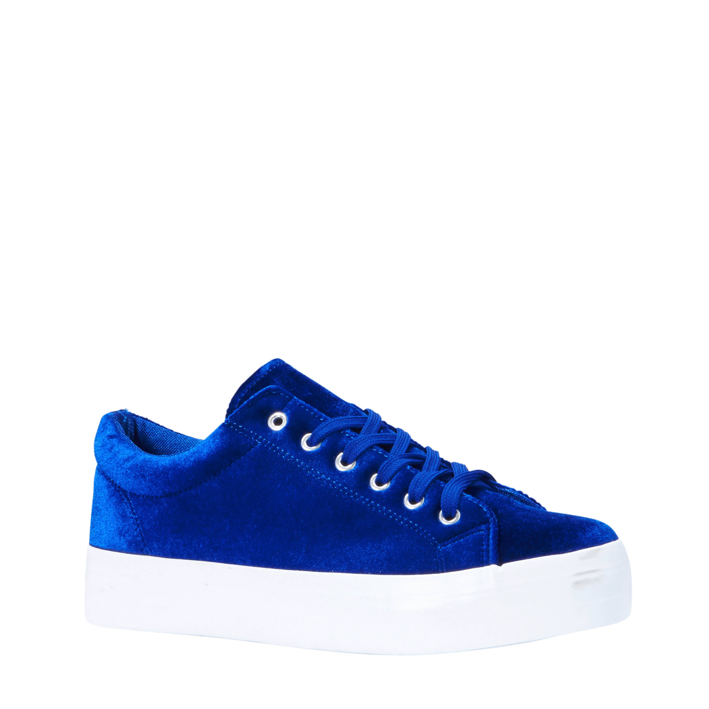 PIECES plateau sneakers blauw | wehkamp