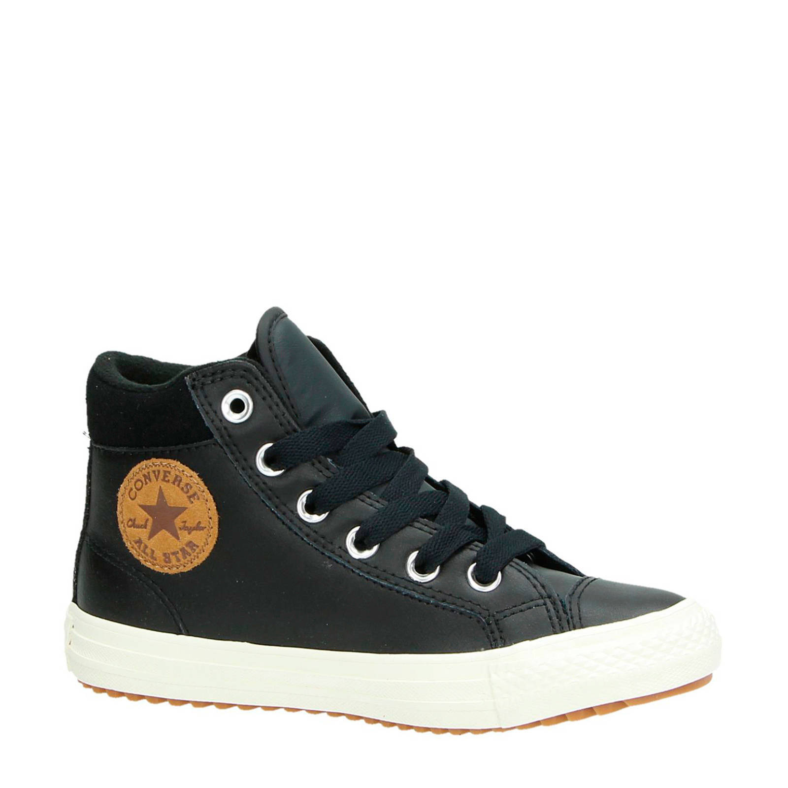 Converse leren sneakers zwart | wehkamp