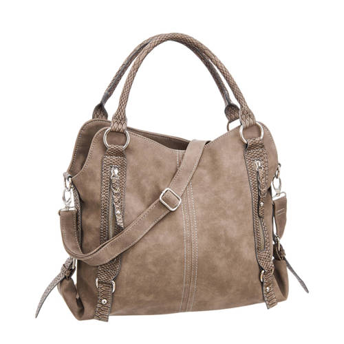 Vanharen Graceland Nubuck Handtas Beige graceland kopen in de aanbieding Vanharen Graceland Nubuck Handtas Beige graceland kopen in de aanbieding