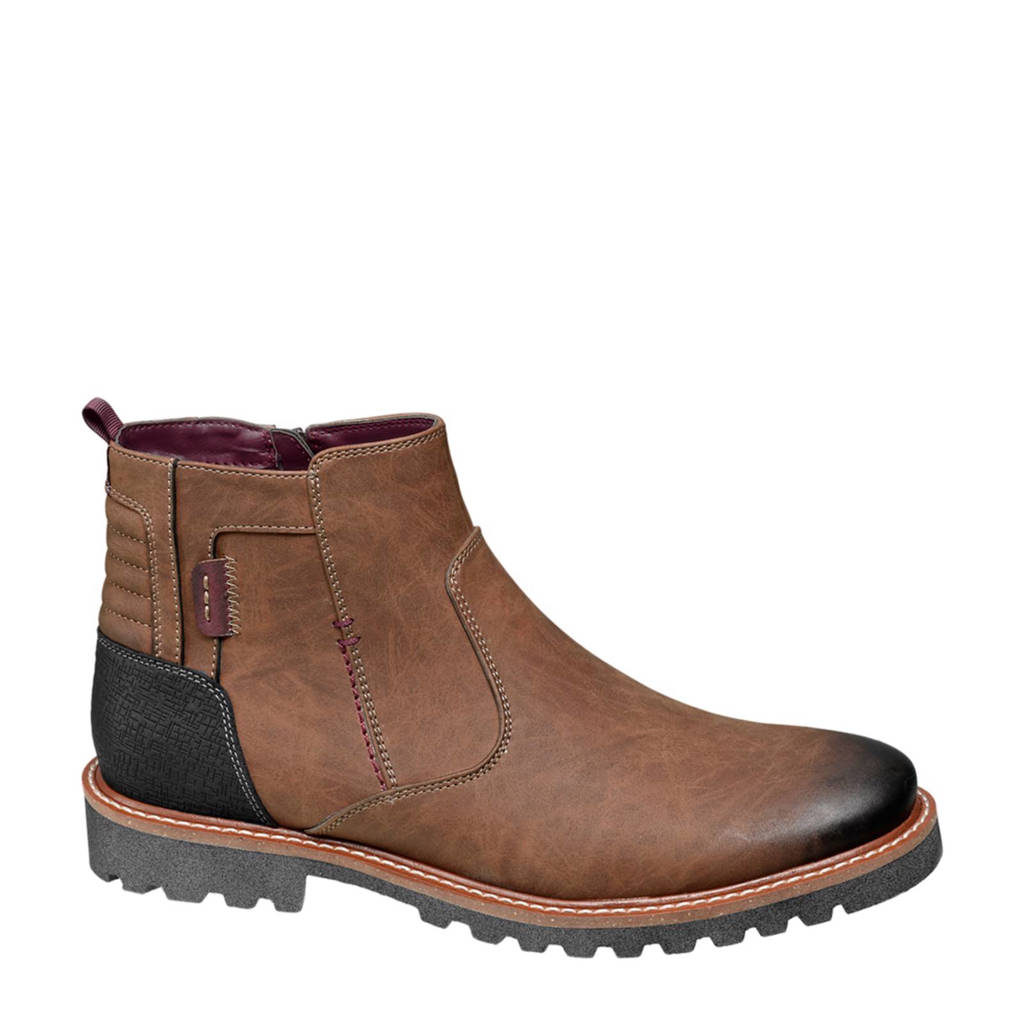 vanHaren Venice enkelboots bruin, Bruin