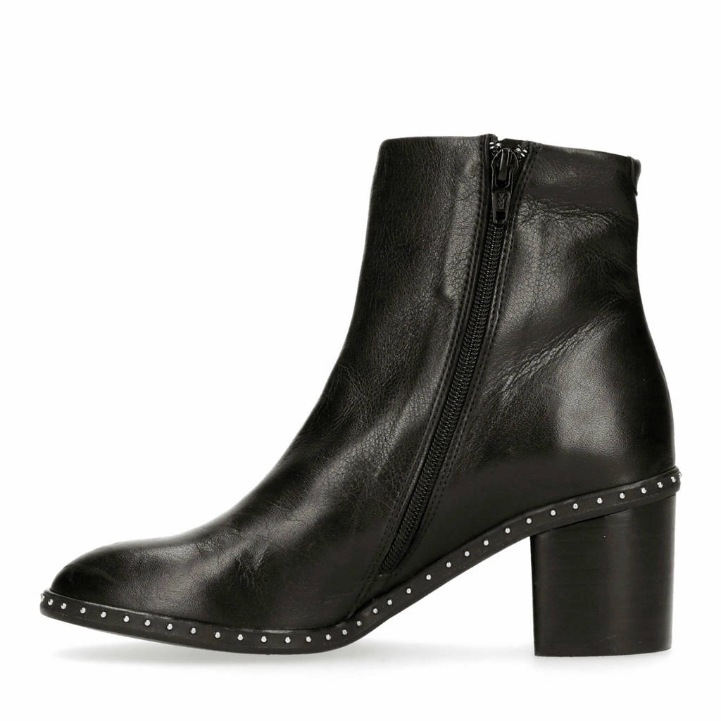 Enkellaarzen Met Manfield Leren Zwart Studs Aqx8Zp