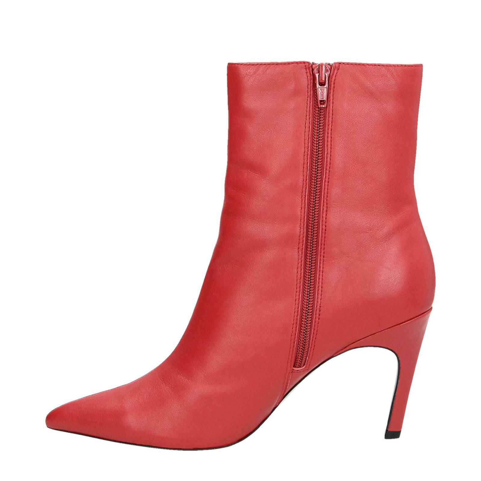Nelson by Moderosa leren enkellaarzen rood Nelson by Moderosa leren enkellaarzen rood