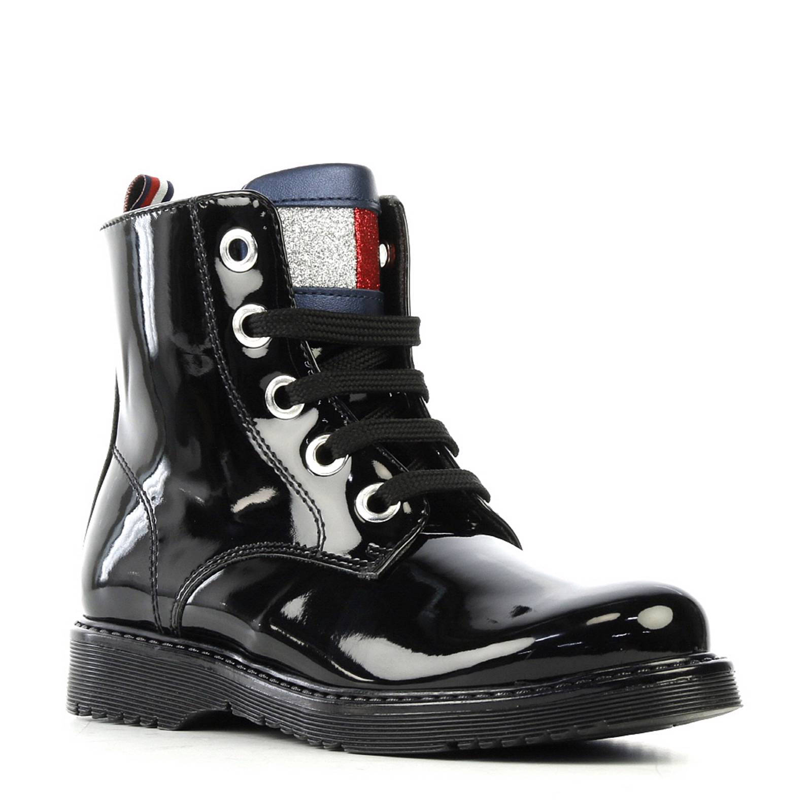 Tommy Hilfiger EN0EN00700BDS Zwart Dames Veterboots - Van Arendonk