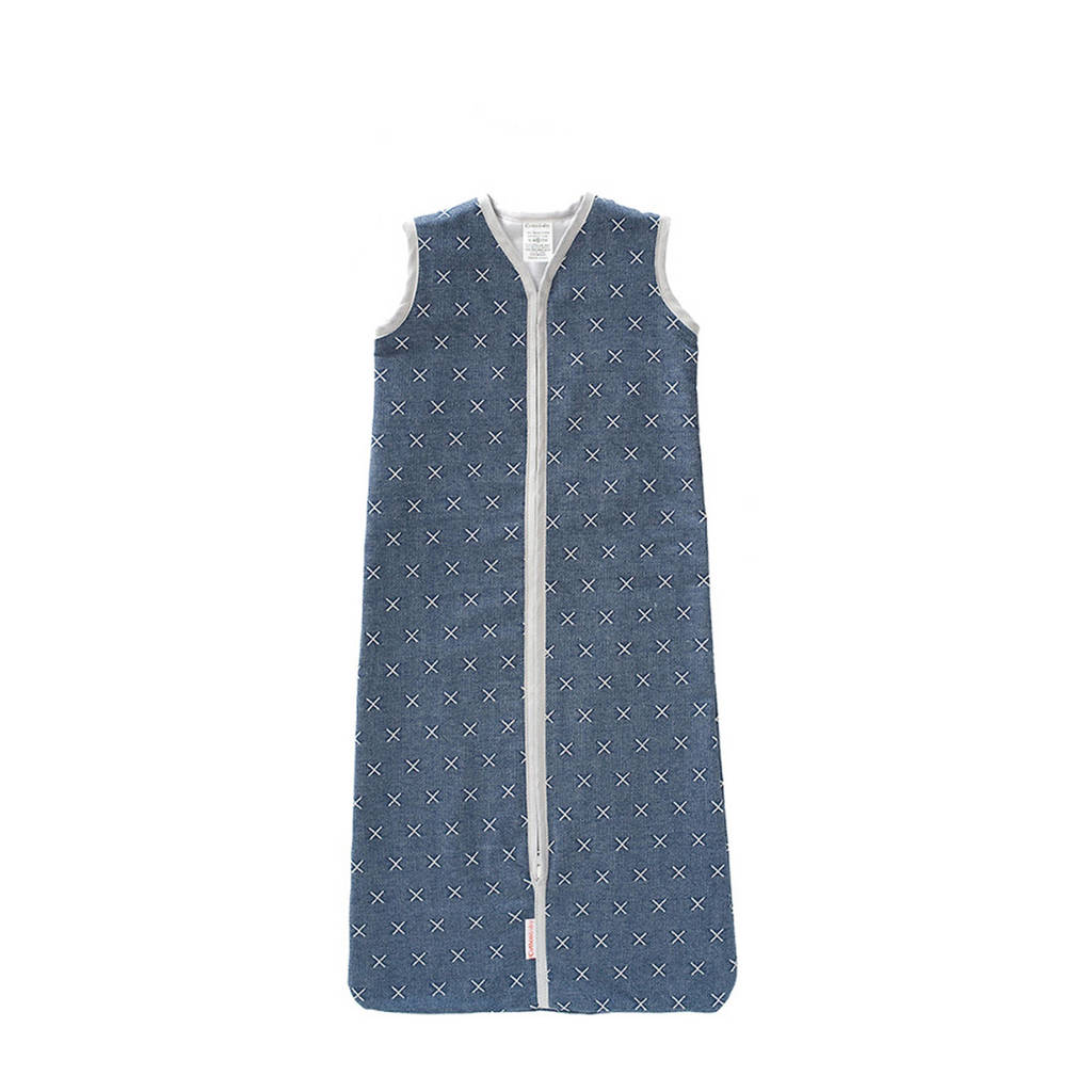Cottonbaby baby slaapzak 80 cm kruisje denim, Denim