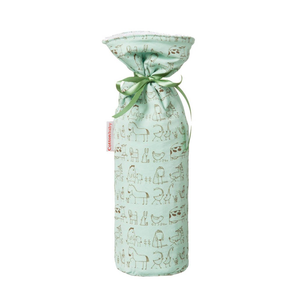 Cottonbaby kruikenzak dierenprint groen, Groen