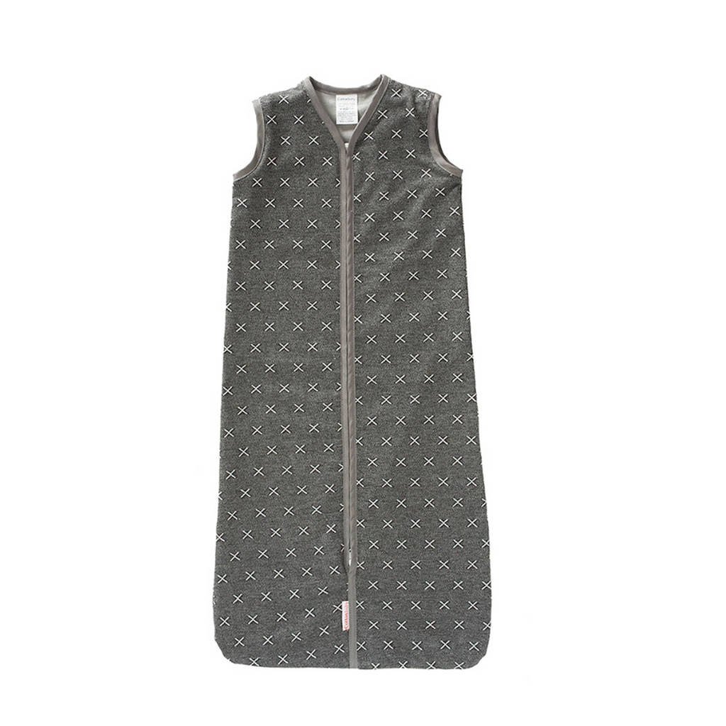 Cottonbaby baby slaapzak 80 cm kruisje antraciet, Antraciet