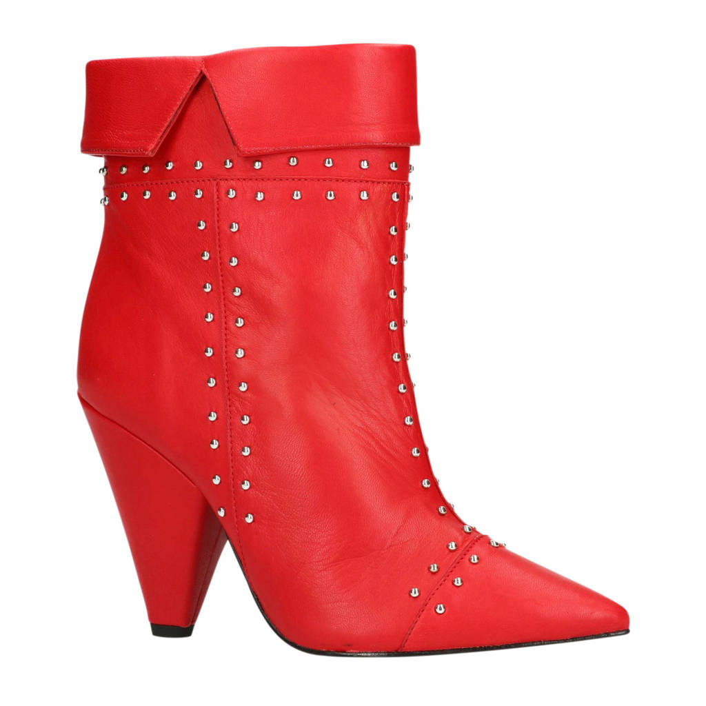 Enkellaarzen Leren Sacha Leren Sacha Rood Sacha Enkellaarzen Rood Leren TqdwzEBxq