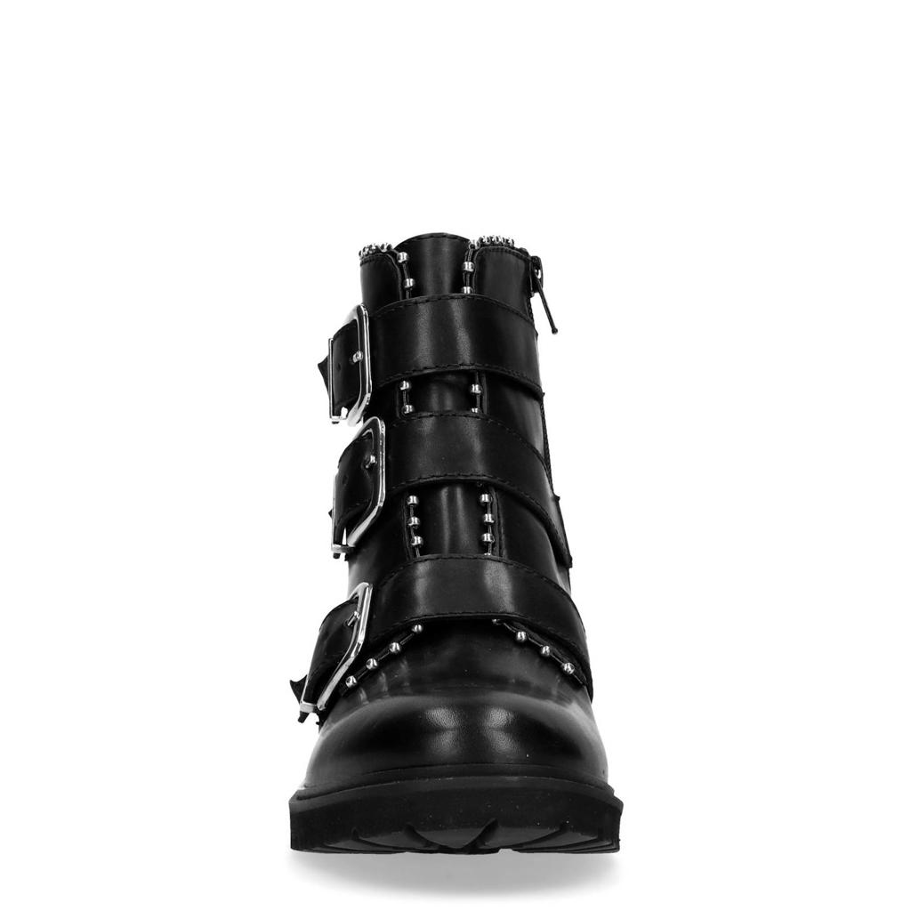 Sacha leren bikerboots met studs zwart wehkamp