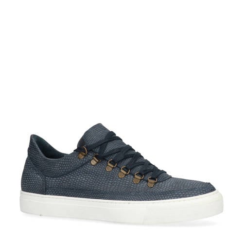 Sacha Leren Sneakers Met Slangen Print Donkerblauw sacha kopen in de aanbieding Sacha Leren Sneakers Met Slangen Print Donkerblauw sacha kopen in de aanbieding