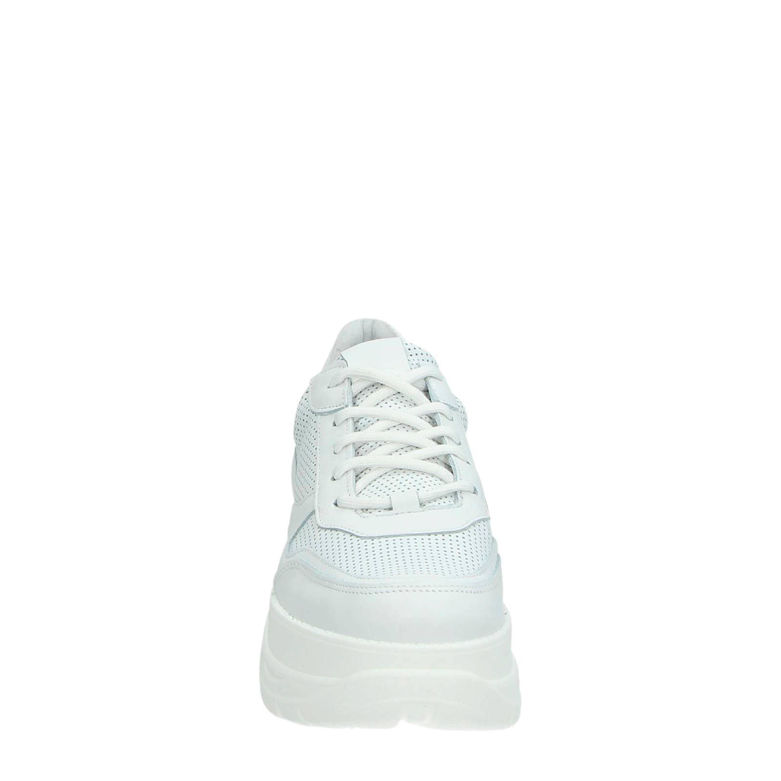 Ewoll Dames sneaker met hoge zool - zilver - maat 38 | bol.com
