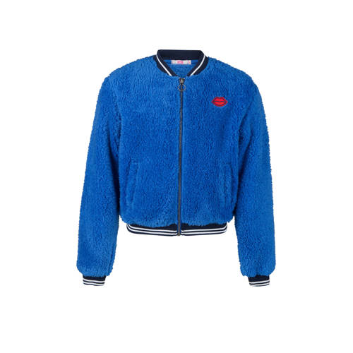 We Fashion Fleece Bombervest Blauw we fashion kopen in de aanbieding