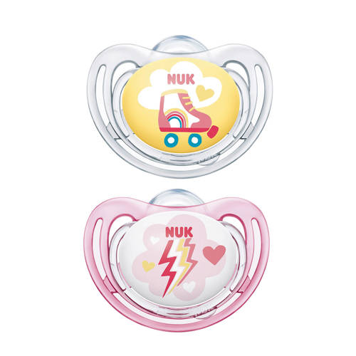 Nuk Freestyle Fopspeen Meisje Maat 3 2 Stuks nuk kopen in de aanbieding Nuk Freestyle Fopspeen Meisje Maat 3 2 Stuks nuk kopen in de aanbieding