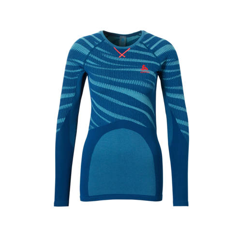 Odlo Sport T Shirt Thermo Blauw odlo kopen in de aanbieding