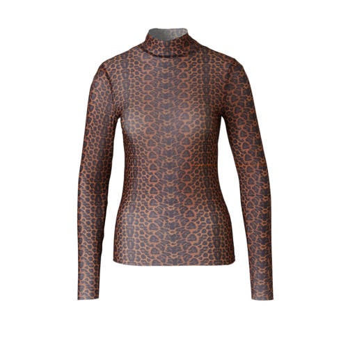 Noisy May Mesh Top Met Panterprint noisy may kopen in de aanbieding