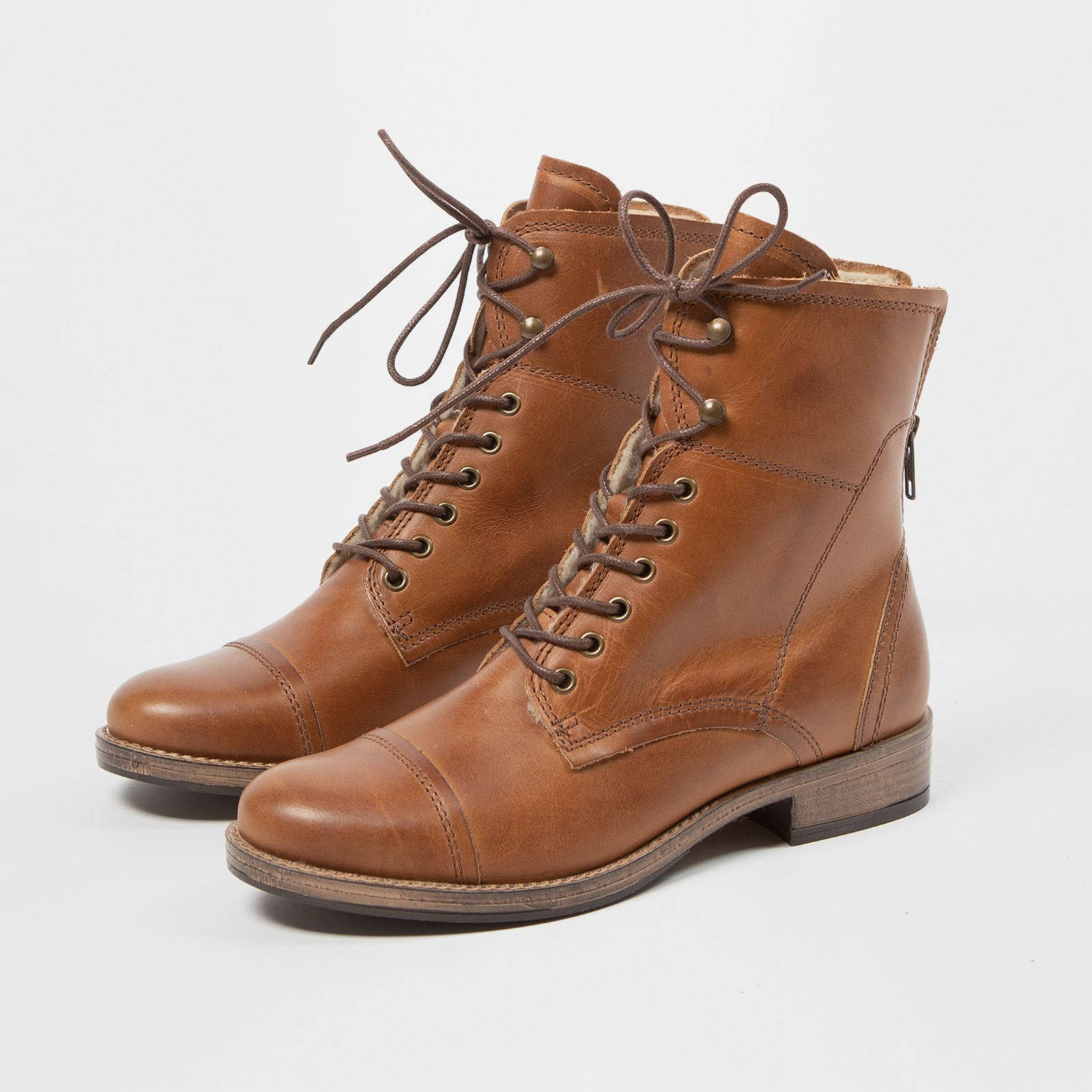 Leren discount veterboots dames