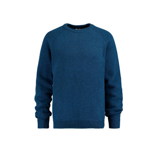 America Today Gemeleerde Trui Kart Met Wol Donkerblauw america today kopen in de aanbieding