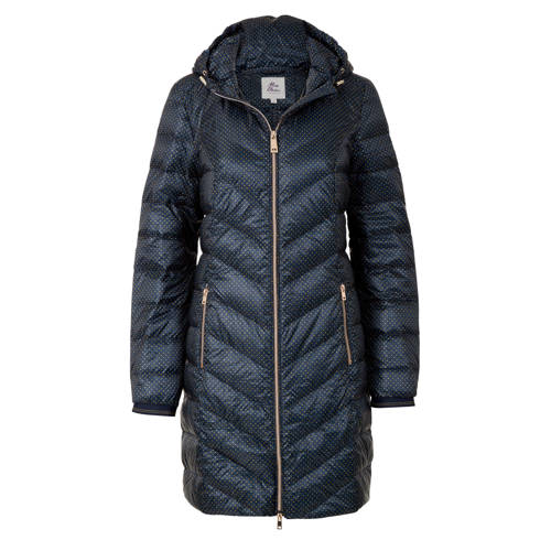 Miss Etam Regulier Lange Jas Met All Over Print Blauw miss etam kopen in de aanbieding