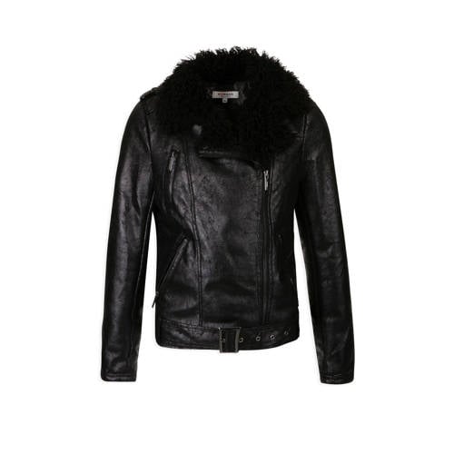 Morgan Imitatieleren Bikerjack Zwart morgan kopen in de aanbieding