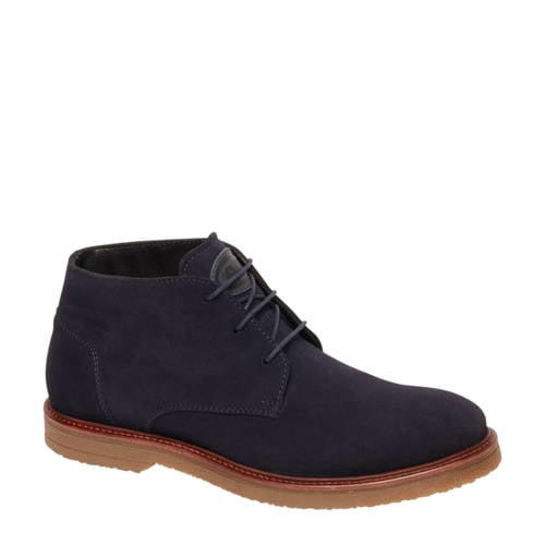 Vanharen Am Shoe Suede Veterschoen Marine am shoe kopen in de aanbieding